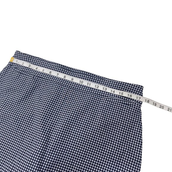 Kim Rogers Petite Women Pull On Navy Gingham Short Skort Size 14P Comfy Stretch - Picture 5 of 10